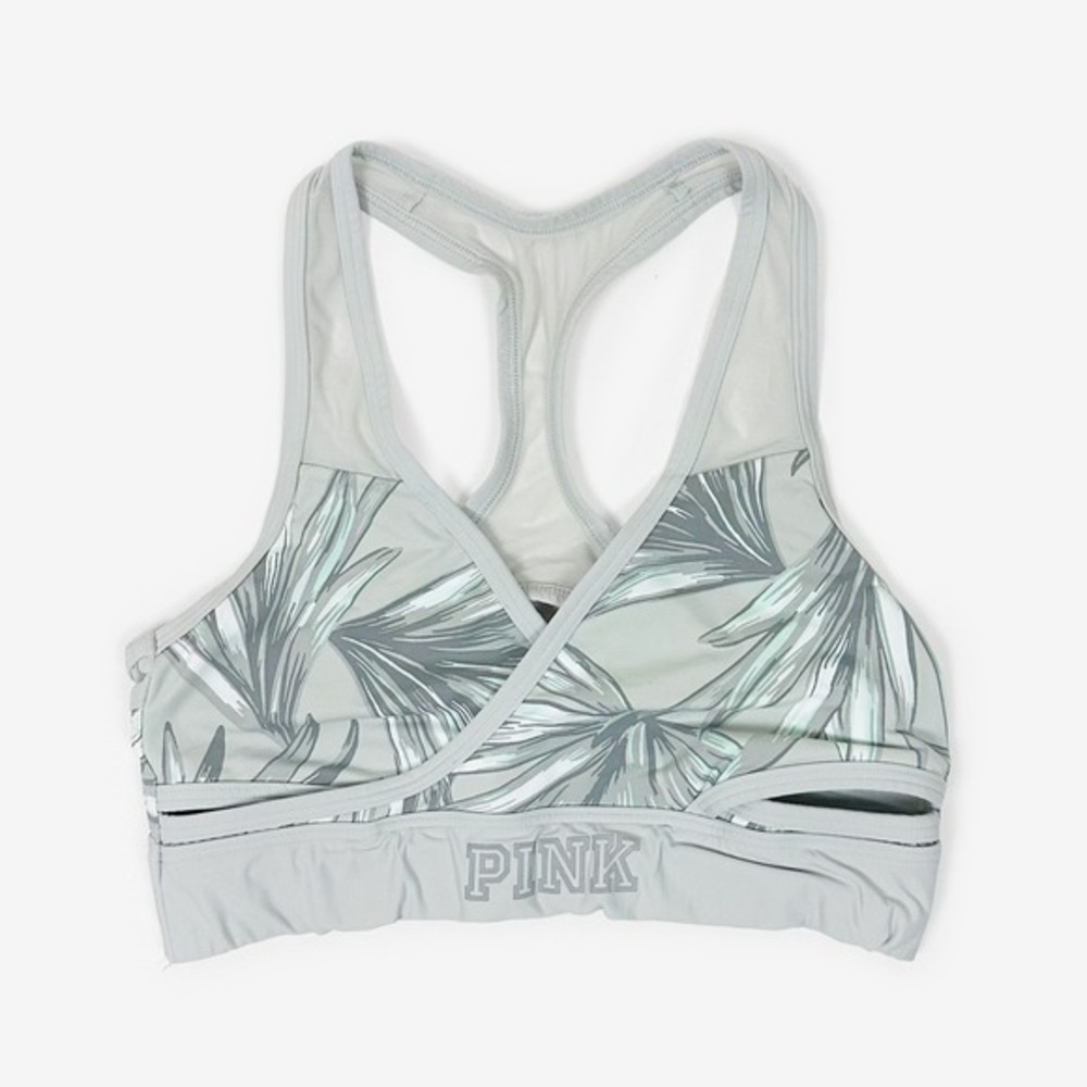 PINK Victoria's Secret Ultimate Sports Bra Size S Gray‎ Floral